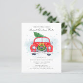 バジェットクラシックレッドカーファミリークリスマス招待状 (スタンド正面)