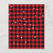 バジェットクラシックレッドカーファミリークリスマス招待状 (裏面)