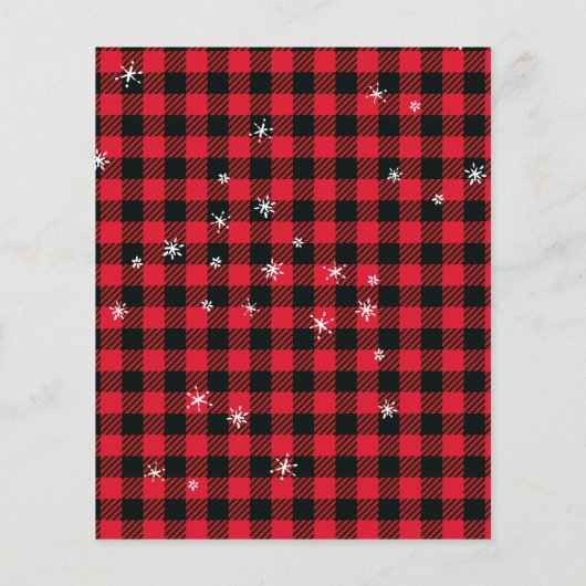 バジェットクラシックレッドカーファミリークリスマス招待状 チラシ (裏面)