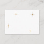バジェットクラシック天空金ゴールドスターウェディングRSVP エンクロージャーカード (裏面)