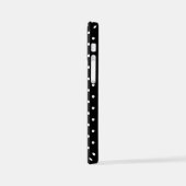 バジェットクラシック水玉模様白黒パターン iPhoneケース (左側面)