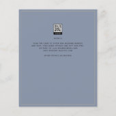 バジェットクラシック金ゴールドほこりっぽい青い結婚式の招待 チラシ (裏面)