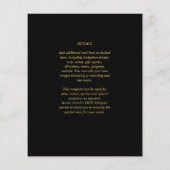 バジェットクラシック金ゴールドブラック結婚モノクロ (裏面)