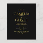 バジェットクラシック金ゴールドブラック結婚モノクロ (正面)