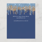 バジェットクラシック金ゴールドブルーグリッター結婚ズ (裏面)