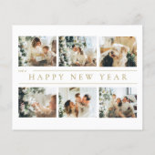 バジェットクラシック金ゴールドメリークリスマスフォトコラージュ (裏面)