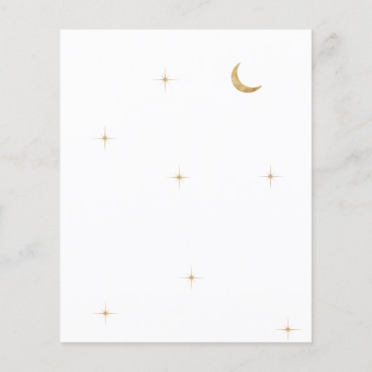 バジェットクラシック金ゴールド天空の月の星の結婚数 (裏面)