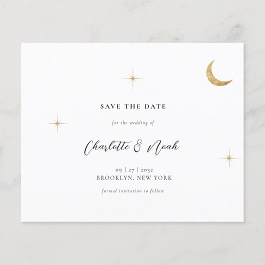 バジェットクラシック金ゴールド天空の月の星の結婚数 (正面)