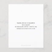 バジェットクラスフォト卒業招待状 (裏面)