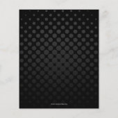 バジェットクラスブラックカラオケナイトパーティの招待状 (裏面)