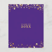 バジェットクラス懇親会パープル金ゴールドスター招待状 (裏面)