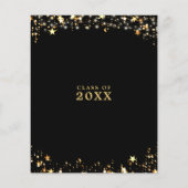 バジェットクラス懇親会ブラック金ゴールドスターズ招待状 (裏面)