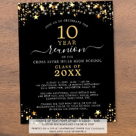 バジェットクラス懇親会ブラック金ゴールドスターズ招待状