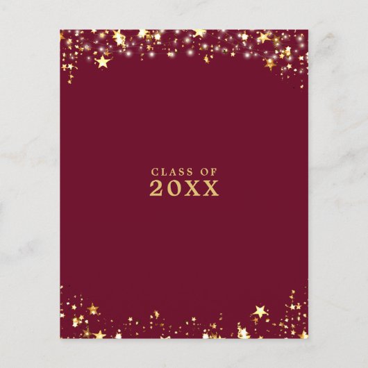 バジェットクラス懇親会マルーン金ゴールドスターズ招待状 (裏面)