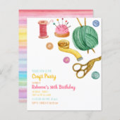 バジェットクラフトパーティの招待状 (正面/裏面)