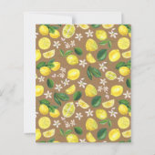 バジェットクラフトレモンズブライダルシャワー招待 (裏面)