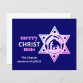 バジェットクリスチャン出生CHRISTmasカード (正面/裏面)