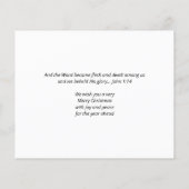 バジェットクリスチャン出生CHRISTmasカード (裏面)