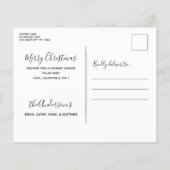 バジェットクリスマスアニマルズドッグキャットワン子猫カード (裏面)