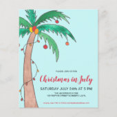 バジェットクリスマスインジュリーパーティーパーム招待状 (正面)