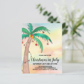 バジェットクリスマスインセラーパームパーティの招待状 (スタンド正面)