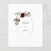 バジェットクリスマスウィンターウェディング招待状 (裏面)