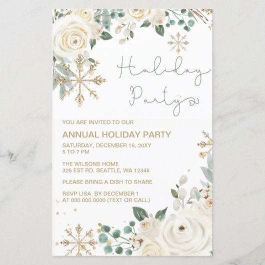 バジェットクリスマスウィンタースノーフレークスホリデーパーティー (正面)