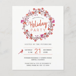 バジェットクリスマスウィンターホリデーパーティー招待状 チラシ