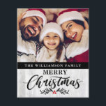 バジェットクリスマスウッドファミリーフォトクリスマスカード チラシ<br><div class="desc">予算クリスマスウッドファミリーフォトクリスマスカード – 今年のホリデーシーズンあなたの休日の挨拶を送信する素敵な方法。あなたの写真お気に入りのは、この非常に特別なクリスマスカードに取り上げられ、予算のカードパーソナライズされたは、あなたの家族の名前とメリーのクリスマスでかわいらしす、スクリプトのタイポグラフィでモダンは、木でアクセントを受けている。背面の機能トレンディー、赤バッファローのプレイド。カードはコレクションの一部。*予算オプション。厚いもしカードのストックを好む、私たちのポストカードまたはフラットカードを選択。予算オプションでサテンを選択しないことをお勧め。Beverly Bainbridge Magnolia & Thistleによって設計</div>