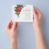 バジェットクリスマスオープンハウスフローラ招待状 チラシ (手)