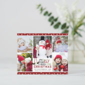 バジェットクリスマスキュート小妖精や小人5フォトホリデーカード (スタンド正面)