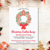 バジェットクリスマスクッキースワップパーティの招待状
