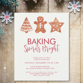 バジェットクリスマスクッキー交換招待状
