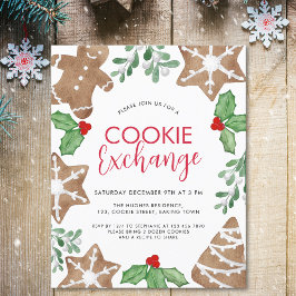 バジェットクリスマスクッキー交換招待状