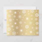 バジェットクリスマスグリーン金ゴールド写真ピースラブカード (裏面)