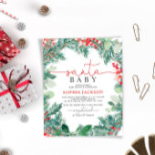 バジェットクリスマスサンタベビーシャワー招待状