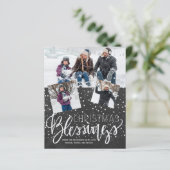 バジェットクリスマスシャルボードフォトホリデーカード (スタンド正面)