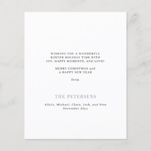 バジェットクリスマスジョイカスタムス写真ホリデーカードフライ チラシ (裏面)