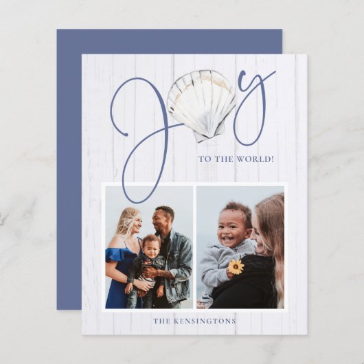 バジェットクリスマスジョイシーシェルホリデーフォト (正面/裏面)