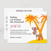 バジェットクリスマスチャーチ招待状 (正面/裏面)