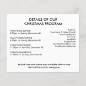 バジェットクリスマスチャーチ招待状 (裏面)