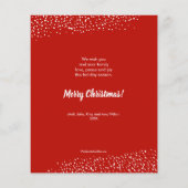 バジェットクリスマスツリーオーナメントホリデーカード (裏面)