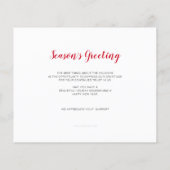 バジェットクリスマスツリーカービジネスホリデーカード (裏面)