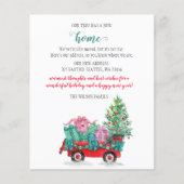 バジェットクリスマスツリーカー引っ越しましたホリデーカード (正面)