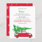 バジェットクリスマスツリーカー引っ越しましたホリデーカード (正面/裏面)