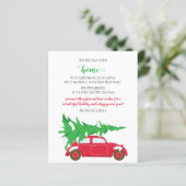 バジェットクリスマスツリーカー引っ越しましたホリデーカード (スタンド正面)