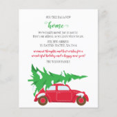 バジェットクリスマスツリーカー引っ越しましたホリデーカード (正面)