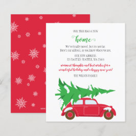 バジェットクリスマスツリーカー引っ越しましたホリデーカード