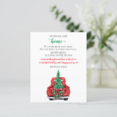 バジェットクリスマスツリーカー引っ越しましたホリデーカード (スタンド正面)