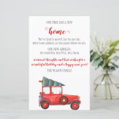 バジェットクリスマスツリーカー引っ越しましたホリデーカード (スタンド正面)